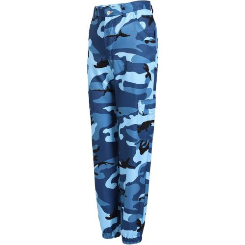 Size Medium Azuki Womens Fatigue Joggers Lightweight Quick Dry Athletic Workout Camouflage Cargo Pants for Gym,Hiking, Running