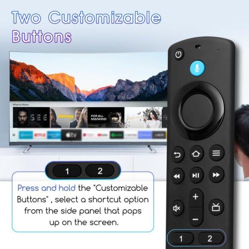 Replacement Remote Control for Fire Smart TV Stick, TV Cube, for Insignia/Pioneer Omni QLED FireSeries, Stick Remote (2nd Gen/3rd Gen/4K/Lite/4K Max)