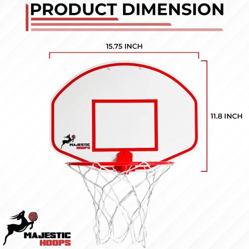 Mini Basketball Hoop - Indoor Basketball Hoop - Durable Plastic Basketball Hoop for Kids and Adults - No Assembling - Premium Basketball Game with Ball and Pump