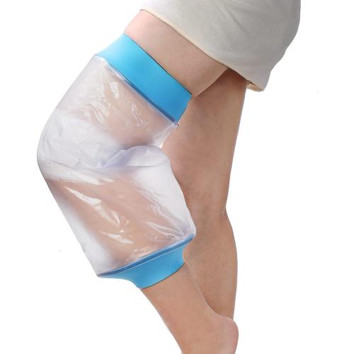 Asunby Knee Cast Cover for Shower Waterproof Bandage Cast covers Protector for Knee Replacement Surgery, Wound, Burns Watertight Protection Reusable