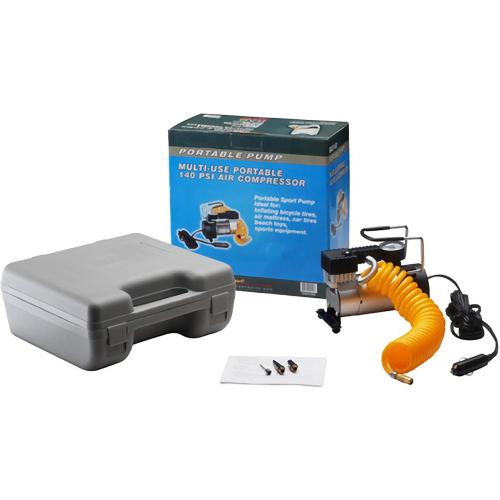 RAD Sportz 12 Volt Electric Tire Air Pump with Gauge for Bike/Auto