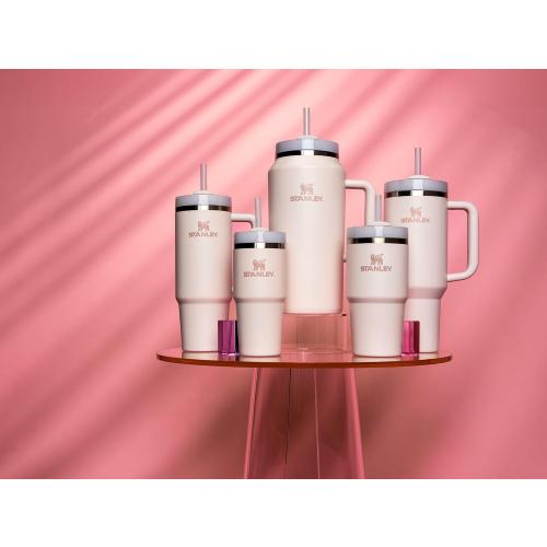 Stanley Quencher H2.0 Tumbler with Straw 20 oz | Flowstate 3-Position Lid | Cup Holder Compatible for Travel | Insulated Stainless Steel Cup | BPA-Free | Rose Quartz 2.0
