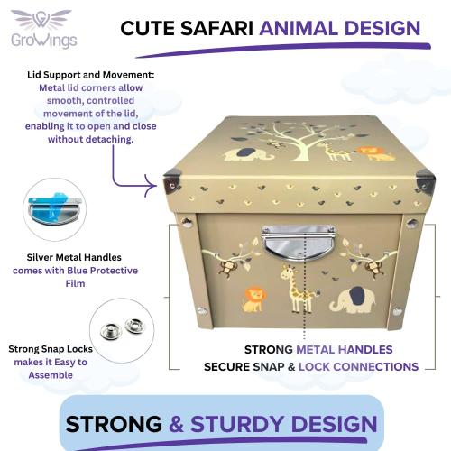 GroWings Baby Keepsake Box - Large Memory Storage for Newborns, Suitable for Boys and Girls, Strong, Durable, and Collapsible Gifts