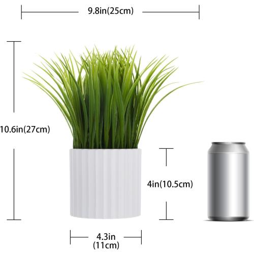 Artificial Wheat Grass Fake Potted Plant Indoor Decor (10', Grass)