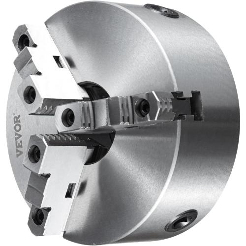 VEVOR 3-Jaw Lathe Chuck, 8'', Self-Centering Lathe Chuck, 0.16-8 in/4-200 mm Clamping Range with T-key Fixing Screws Hexagon Wrench, for Lathe 3D Printer Machining Center Milling Drilling Machine