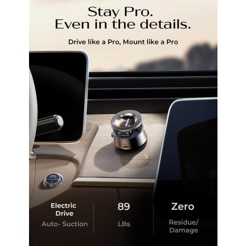 LISEN Suction Phone Mount【2026 Auto Vacuum 3.0】, 360 Adjustable Magnetic Phone Holder for Car Dashboard Universal Magsafe Accessories Gifts for Men Women for iPhone 17 Pro Max Air 16 15 14 13 12