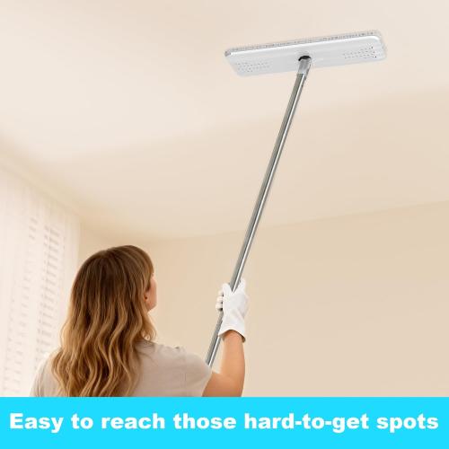 JOYMOOP Mop Handle Extension Rods, for Extending & Replacing Flat Mop, Stainless Steel Mop Handle Rods, Pack of 2 pcs Rods