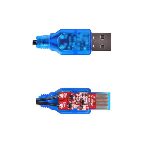 2 Pack 3.7V Lipo Battery USB Charger Cable SM-2P Port Cable for 3.7V RC Boat Car Truck Toy Rechargeable Li-Po Battery Charger