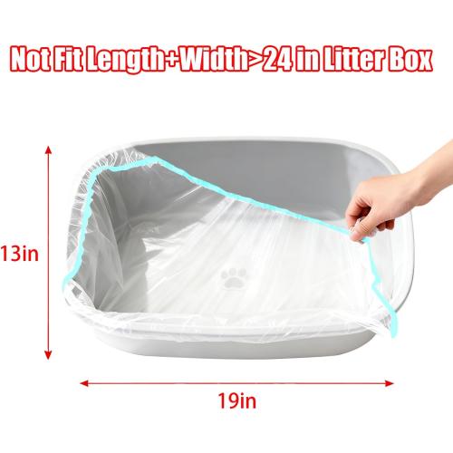 120 Pack Cat Litter Bags with Drawstring, Compatible with Litter-Robot 3/4 Heavy Duty Cat Litter Box Liners Waste Bags Replacement -25x 15.6