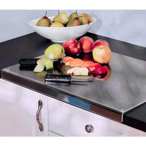 Large Clear Acrylic Cutting Board Chopping Board with Lip 18X24 Non-Slip Design Use for Cutting Vegetables Fruits or Bakery in Home and Restaurant