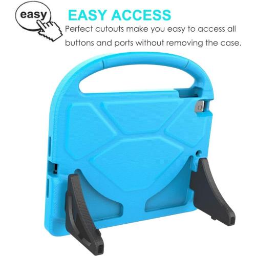 SUPLIK Kids Case for iPad 5th/6th Generation (9.7-inch, 2017/2018), iPad Air 2 Case with Screen Protector, iPad Pro 9.7 Durable Shockproof Protective Cover with Handle Stand for Kids, Blue