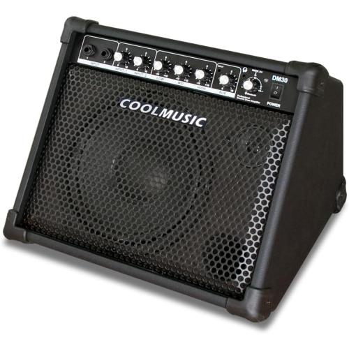 Coolmusic Drum Amplifier 30W, Wireless Electric Drum Speaker Keyboard Amp with 3-Band EQ and DI Out