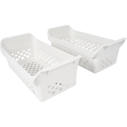 HECASA Storage Basket for Frigidaire Chest Freezer Crisper Drawer Accessory ABS Plastic Replacement 5304512718 White Universal