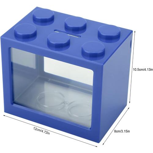Small Fish, Acrylic Mini Fish Desktop Mini Aquarium Bowl for Goldfish Aquarium Starter Kits with USB LED Light Office Tea Table Decor