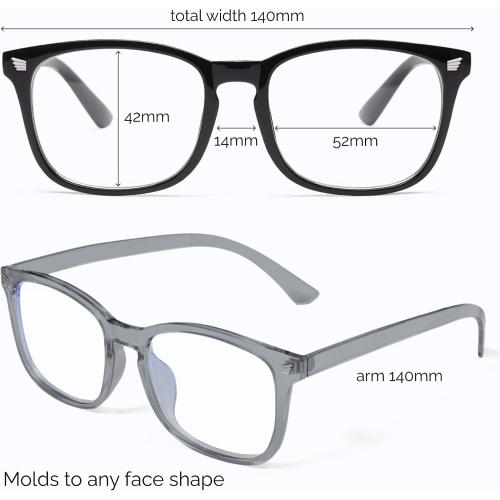 livho High Tech Blue Light Glasses - Advanced Blue Light Blocking Computer Glasses - Screen Fatigue & UV Protection