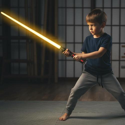 4 Pack Light Up Sabers, Light Up Sword with FX Sound Expandable for Kids