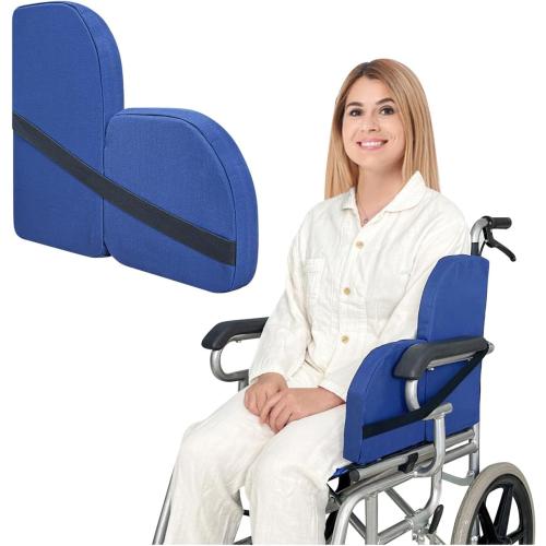 Mybow Lateral Support for Wheelchair Side Guards, Wheelchair Lateral Support Cushion, Contoured Foam Pad for Better Posture Sitting Upright, Wheelchair Side Padding for Elderly (1 Pack)