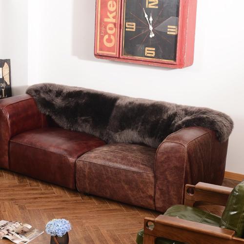 LLB Genuine Sheepskin Area Rug Wool Rug Fur Carpet Fluffy Shaggy Fur Rug for Living Room Kids Bedroom Real Sheepskin Throw Lambskin Rugs Sofa Chair Seat Covers (Chocolate Brown, 2 x 6 ft Sheepskin)