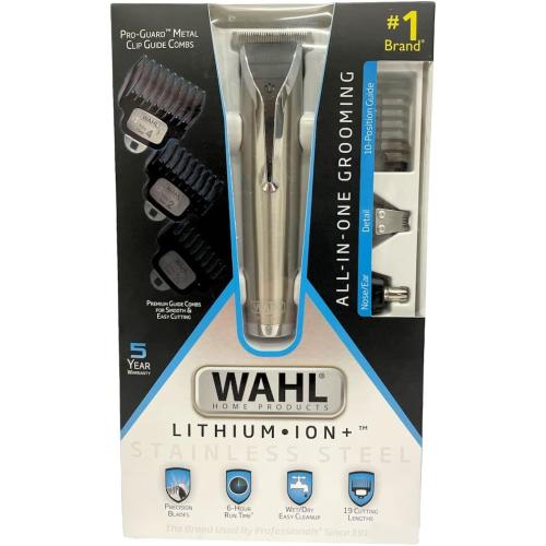 Wahl Stainless Steel Lithium Ion Men's Multi Purpose Beard, Facial Trimmer