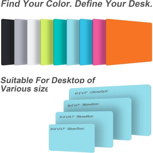 Leather Desk Pad Protector,Non-Slip Desk Pad,on-Slip PU Leather Large Mouse Pad,Easy Clean Desk Protecor Mat,Writing Pad for Office Work/Home/Decor(Kiwi Green, 35.4 x 17)