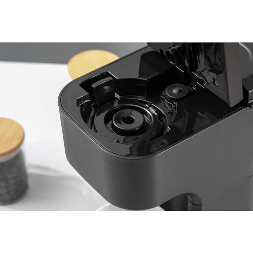 Compact Single Serve Dual Brew Coffee Maker - Compatible with Ground Coffee or K-Cups Pods | Adjustable Cup Size | Home & Office Coffee Brewer