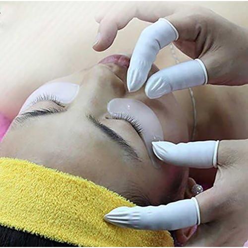 G2PLUS Disposable Latex Finger Cots Rubber, 140g(Approx 205PCS) Fingertips Protective Finger Art Latex Tissue Finger Cot (White)