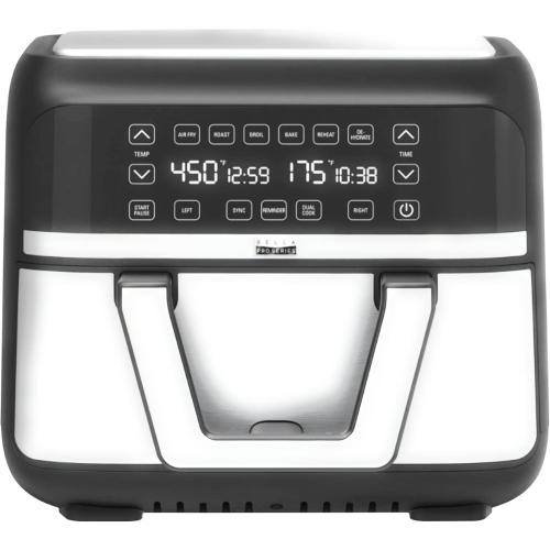 Bella Pro Series - 9-qt. Digital Air Fryer with Dual Flex Basket - Stainless Steel