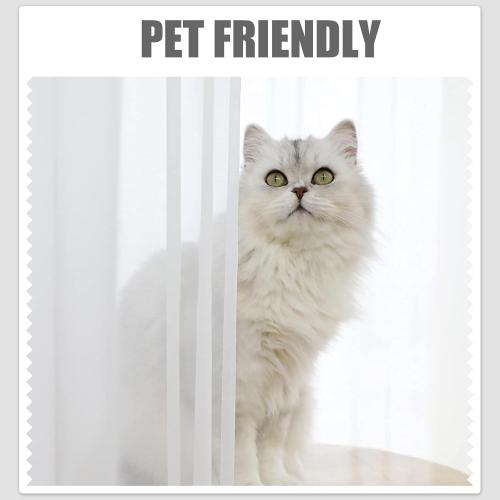 LOYOLADY Pink Sheer Curtains 96 inches Long 2 Panels Set Bedroom Sheer Curtains Sheer Curtain for Living Room 52 W x 96 L