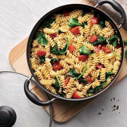 Tramontina Primaware 15-Piece Non Stick Cookware Set with Lids and Utensils, Aluminum Nonstick Pots and Pans Kitchen Set (Storm) MAY HAVE MISSING PIECES