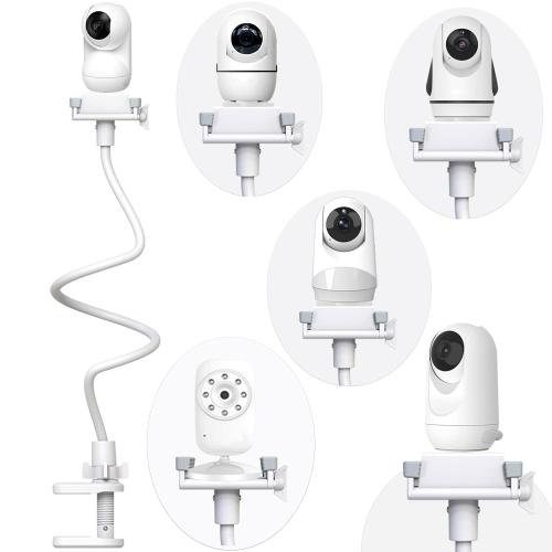 Baby Camera Monitor Mount Flexible Holder Stand Compatible with Momcozy,HelloBaby HB6550/HB65/HB66/HB6560/iFamily,Blemil,GoodBaby,OKAIDI,ANMEATE, Infant Optics Cameras and with 1/4 Cameras Clip Mount
