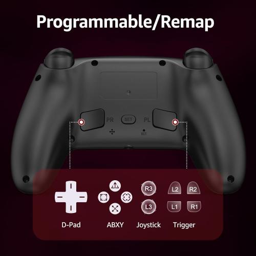 Kamylorus Wireless Controller for PS-5/PC, Gaming Controller for PC with Hall Effect, Programmable/Remap/Turbo, 3.5Mm Audio Jack, Dual Vibration, 6-Axis Motion Control Gamepad with Speaker