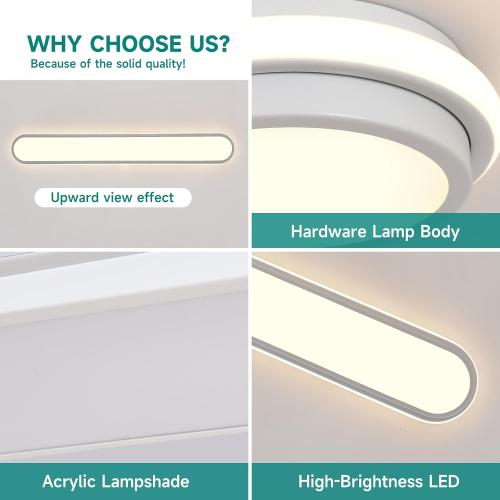 Smart 4Ft Linear LED Ceiling Light, 68W Dimmable Flush Mount Wraparound Fixture with Remote Control, Modern Metal Design, Suitable for Energy-Saving LED Lighting for Home Use