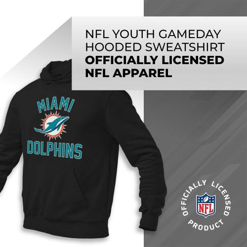 Size L Team Fan Apparel NFL Youth Gameday Hooded Sweatshirt, Pro Football Hoodie Pullover Sweatshirt, Sports Apparel Boys and Girls