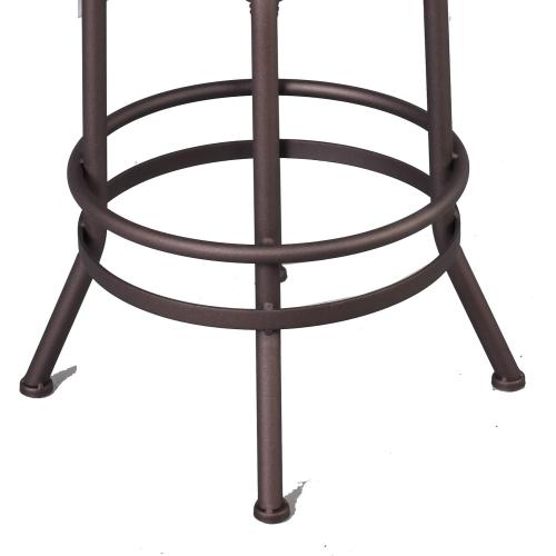 Diwhy Industrial Bar Stool-26-32 Inch Adjustable Swivel Metal PU Leather Seat Stool Bar Height Bar Stool with Footrest-for Kitchen, Dining Side Chair, Pub, Bistro, Set of 2, Copper