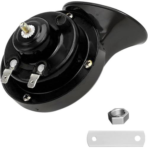 Augeny 300DB Super Loud Car Horn, 12V Waterproof Car Air Electric Snail Horn, Universal Accessories for Car, Motorcycle, Truck, Bike, Boat (Black TZ-101, 1 PCS)