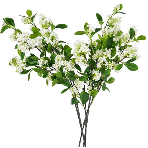 Melorca&Guilla Artificial Plants,6PCS 32 Green Faux Branches for Vase Faux Greenery Stems,Artificial Plants Fake Plants for Shop Garden Office Home Décor (6, Daphne)