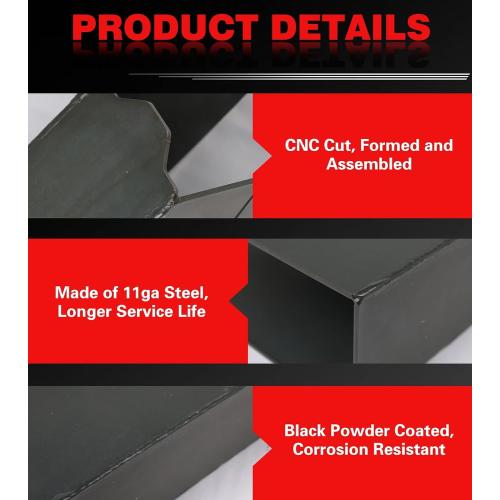 ELITEWILL Mid-rear Frame Repair Kit Fit for 2007-2014 Chevy Silverado 2nd Gen and GMC Sierra 1500 3rd Gen Ext & Crew Cab Chevy Frame Rust Repair