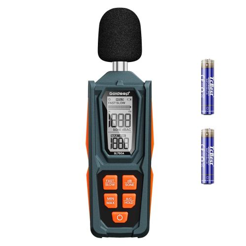 Decibel Meter, Goldeep SL750A Digital Sound Level Meter 30-130dB,