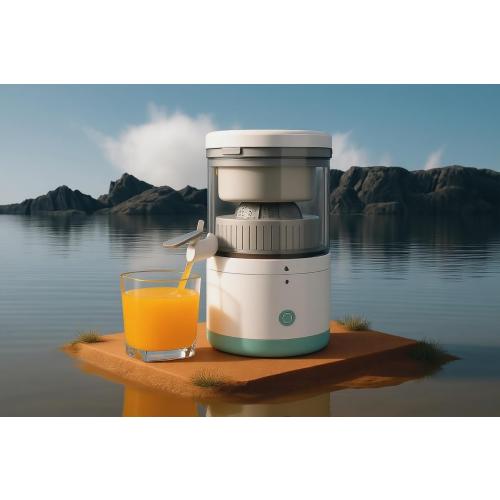 Portable Electric Citrus Juicer – Rechargeable High Power Stainless Steel Orange, Lemon Juicer; Limes & Grapefruit – One-Touch Automatic Fruit Squeezer – Compact & Easy to Clean BPA-free