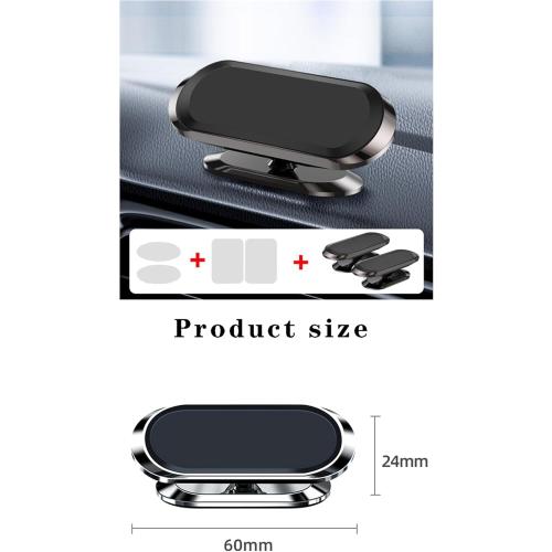 Car Phone Holder 2pcs, Magnetic Car Phone Holder, 360° Rotation Capable, Suitable for General Smartphones