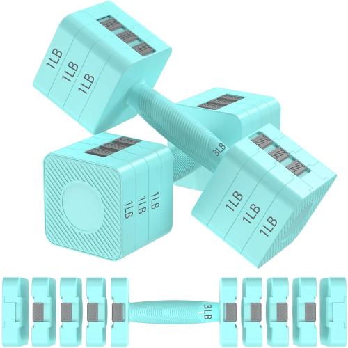 Hezeyferg 18LBS 22LBS Adjustable Dumbbells Set, Hand Weights Sets with Mutilple Levels, Adjustable Weight Dumbbells for Women/Men Home Gym Full Body Workout