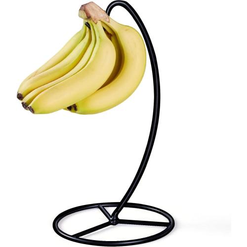 Banana Holder Stand, Banana Hanger Stand Black, Metal Bananas Tree Hanger to Keep Bananas Fresh for 15LB