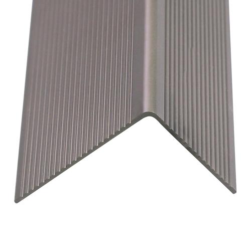 Non Slip Stair Nosing, Window Sill Nosing Plate, Staircase Ledge Guard, 10 Pieces Stair Edge Protector for Wood Stairs/Walking Surface, 1.5X 2 Aluminum Tread, 48inch Long, Coffee