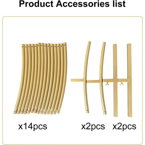 Round Golden Metal Balloon Arch Kit (6.7FT), Wedding Circle Backdrop Stand Frame for Birthday Party, Bridal Shower, Graduation, Photo Background Decoration.