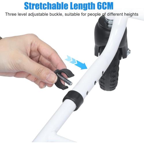 BLACK Ultra-Light Folding Transport Wheelchair for Adults & Seniors, 20 Portable Wheelchair with Telescopic Handle & 12 Solid Wheels 120kg Capacity Compact for Tight Spaces (Only 14lbs) White M