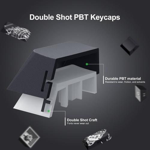 SDYZ XVX Shine Through Keycaps - Double Shot PBT Keycaps 60 65 75 100 Percent, Side Print Key caps Custom 131 Keys Set, Dye Sub Wave of Kanagawa Key caps for Mechanical Keyboards