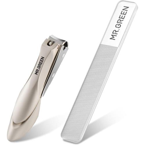 MR.GREEN Baby Safety Nail Clippers Nail Care Clippers Fingernail Cutter Newborn Baby Convenient Nail File Manicure Tools (Baby Nail Clipper Nano Glass File)‼️missing nail clipper‼️