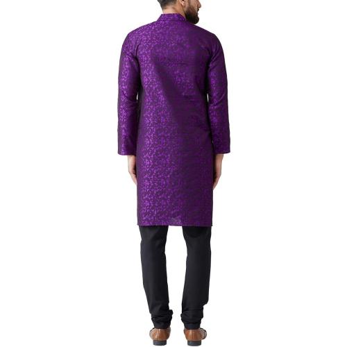 Sojanya (Since 1958 Men'S Jackquard Silk Only Long Kurta size L / 40
