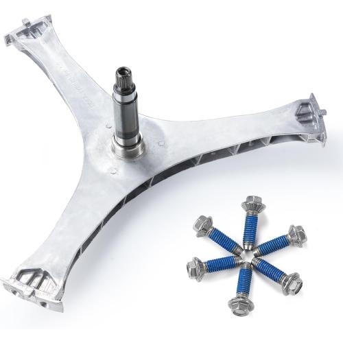 DC97-17004B Washer Flange Shaft Assembly with DC60-40137A Spider Hex Bolt (6 Pack) Compatible with Samsung Washing Machine Replace DC97-17004E 4000061 AP5800144 PS8764285