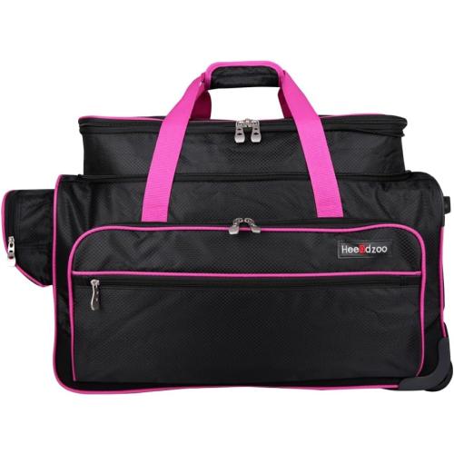 Dance Bag with Garment Rack,23inch Dance Competition Garment Bags with Clothes Rack,Suitcase,Rolling Duffle for Travel, Wheeled Drop-Bottom Upright Luggage Closet Suitcase(Expand-Purple